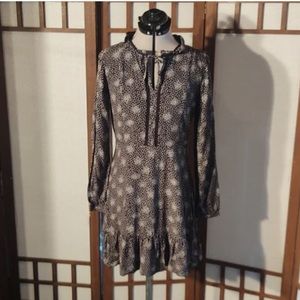 Loft black and white dress with lace detail, size 10P